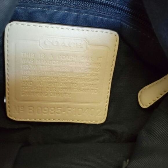 Coach Signature Cross Body Shoulder Bag Denim, Leather and Gold Toned Brass - Picture 2 of 9